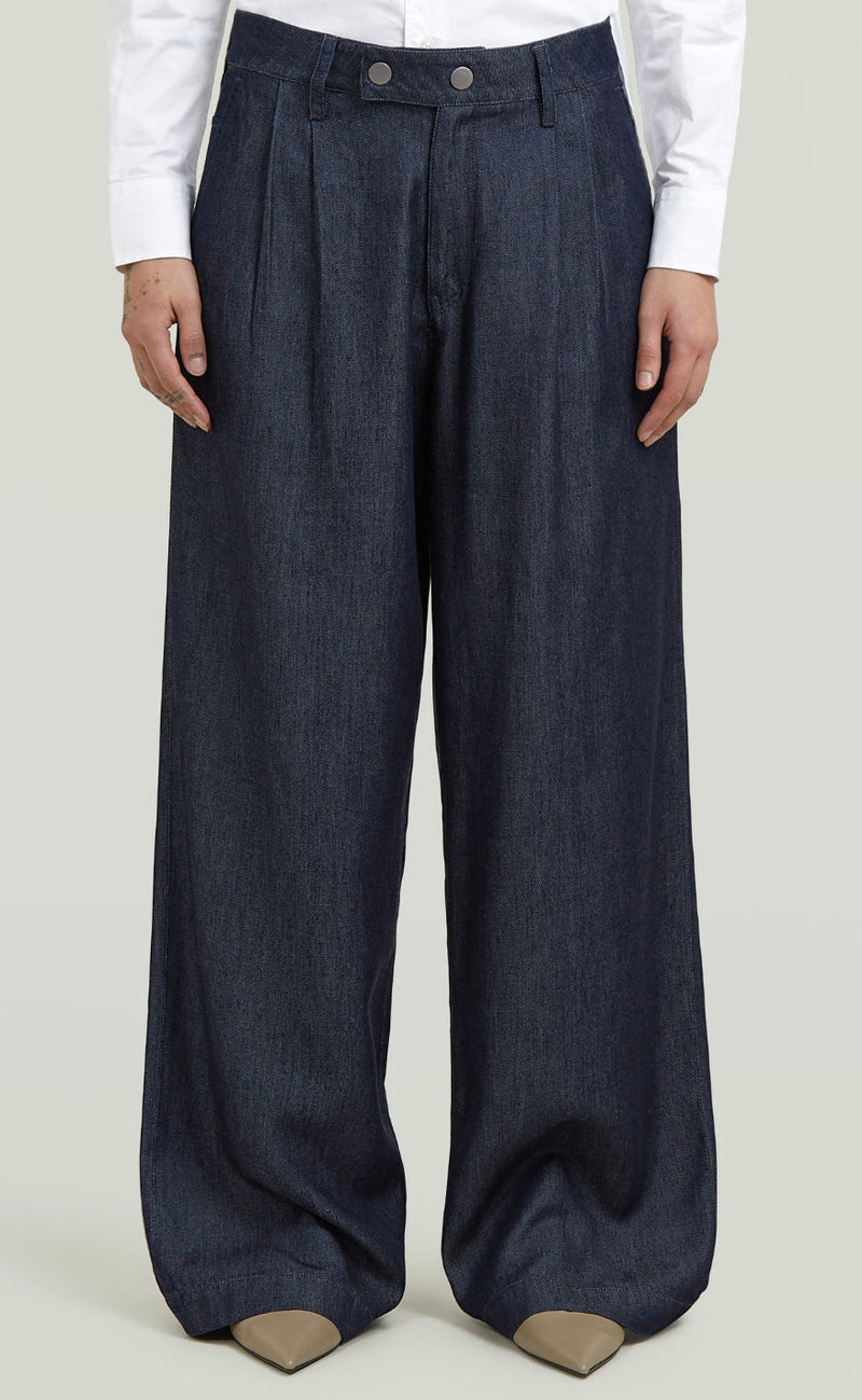 G-STAR Bukser - Pleated Chino Wmn - Rinsed