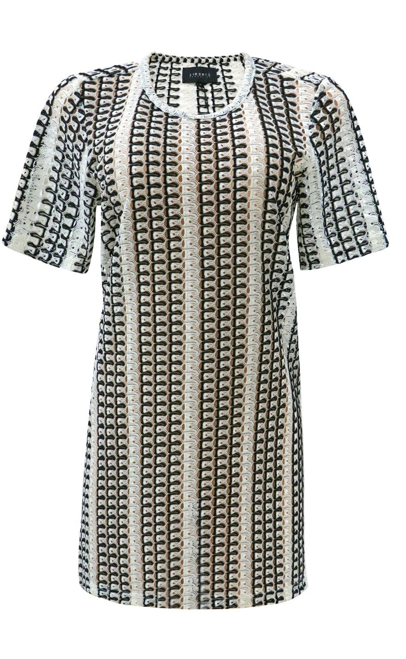Liberté T-shirt - Croc Long - Black Creme Stripe