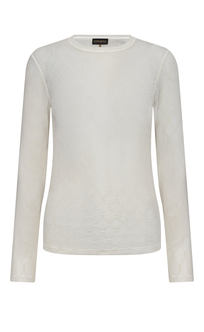 Hype The Detail Bluse - Mesh - White