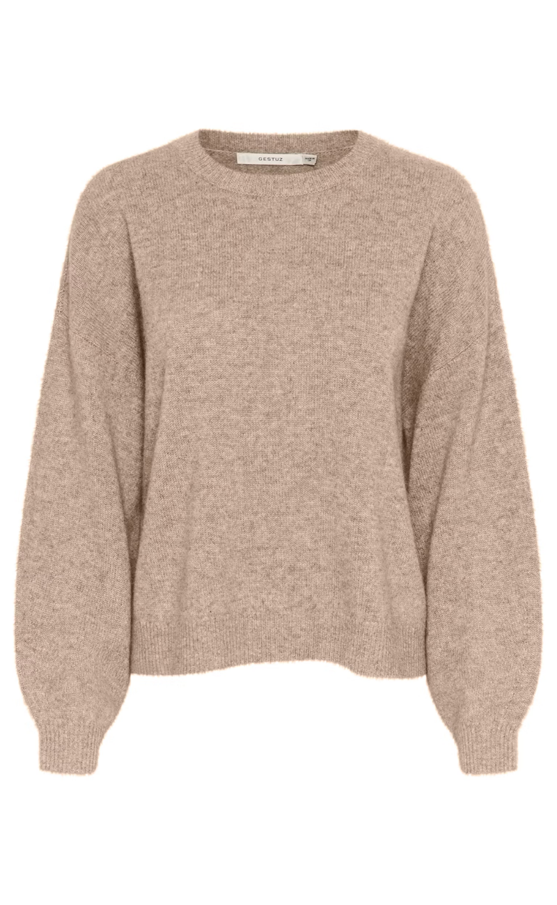 Gestuz Pullover - Casia - Light Weight Beige Melange