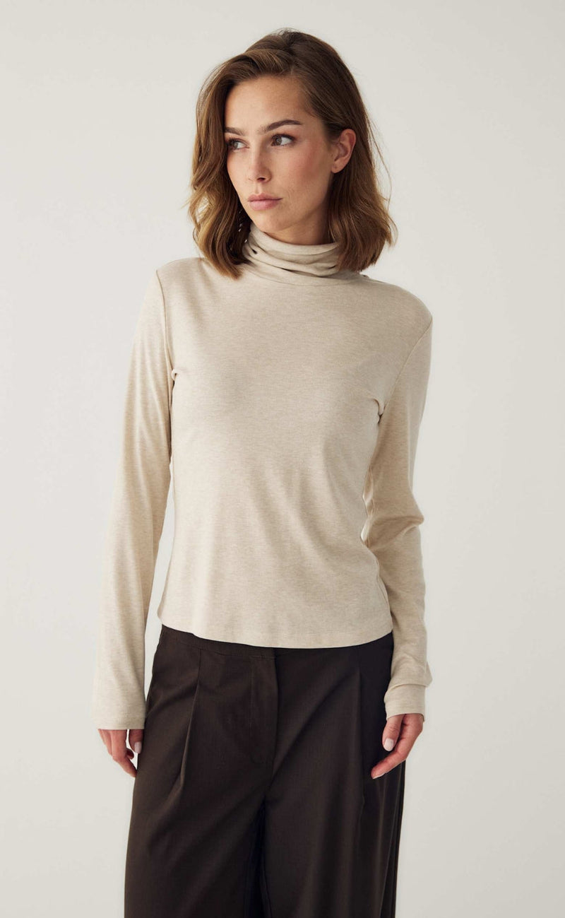 Noella Bluse - Maritza - Oatmeal Melange
