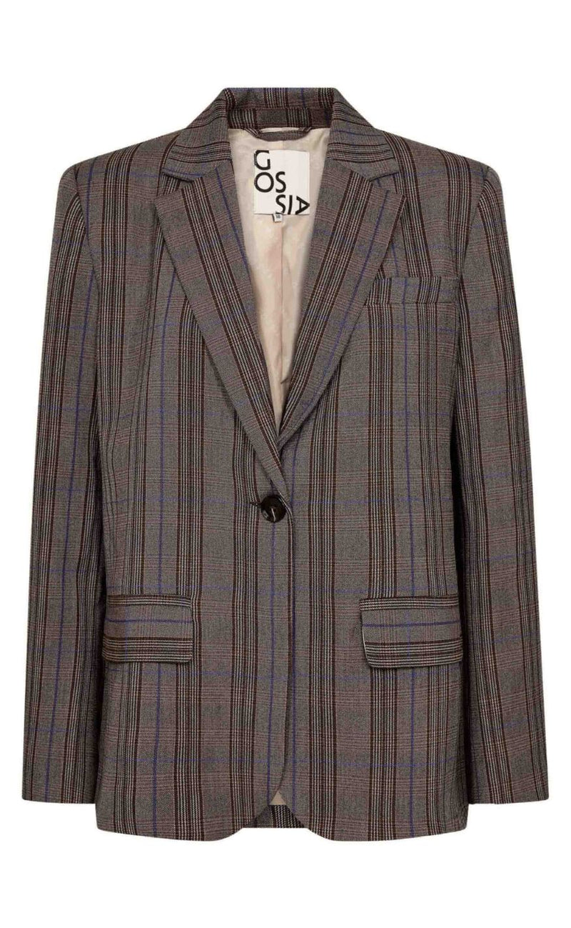 Gossia Blazer - Beatrice - Brown Blue Checks