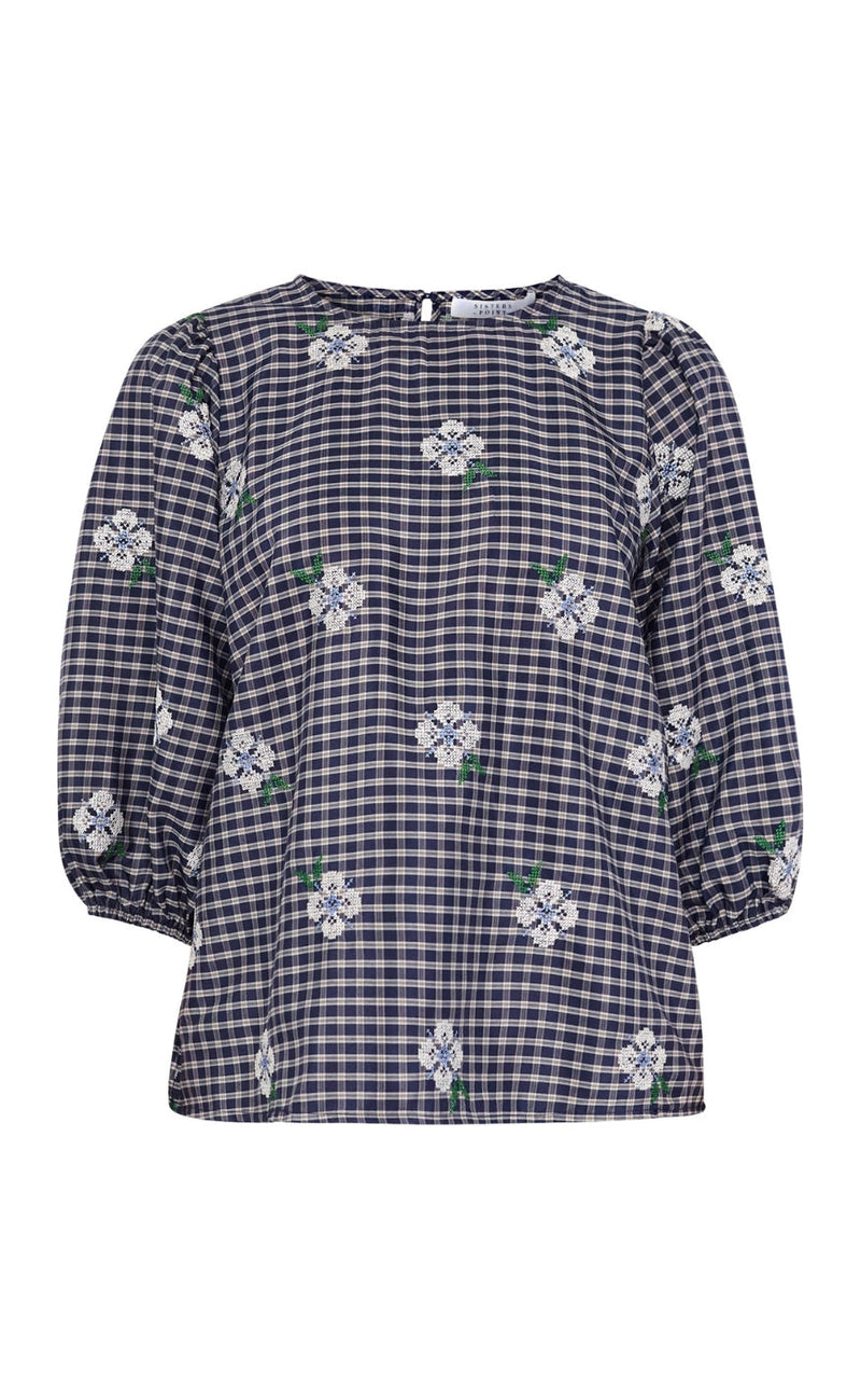 Sisters Point Bluse - GEVA-MS - Navy Check