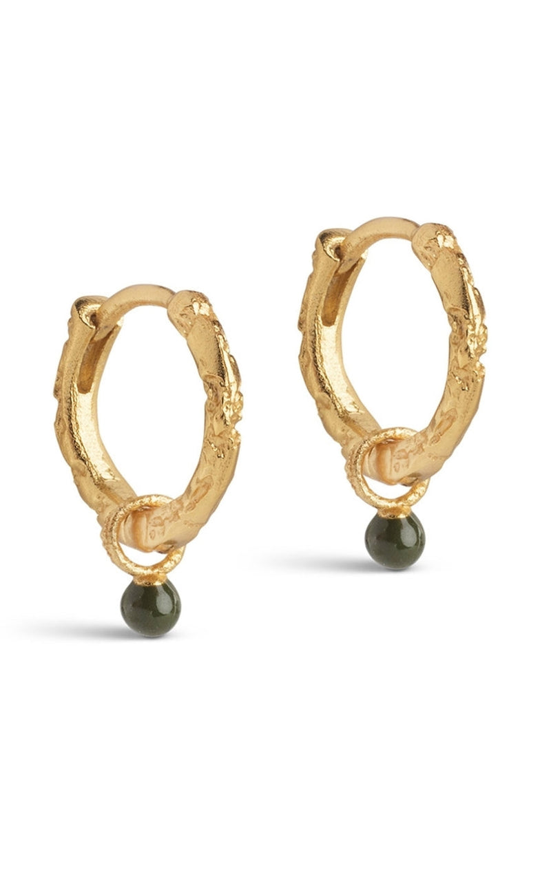 ENAMEL Copenhagen Øreringer - Belle Hoops - Khaki