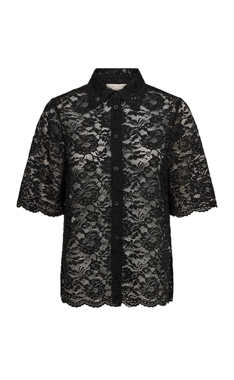 Freequent Skjorte - Lacina - Black