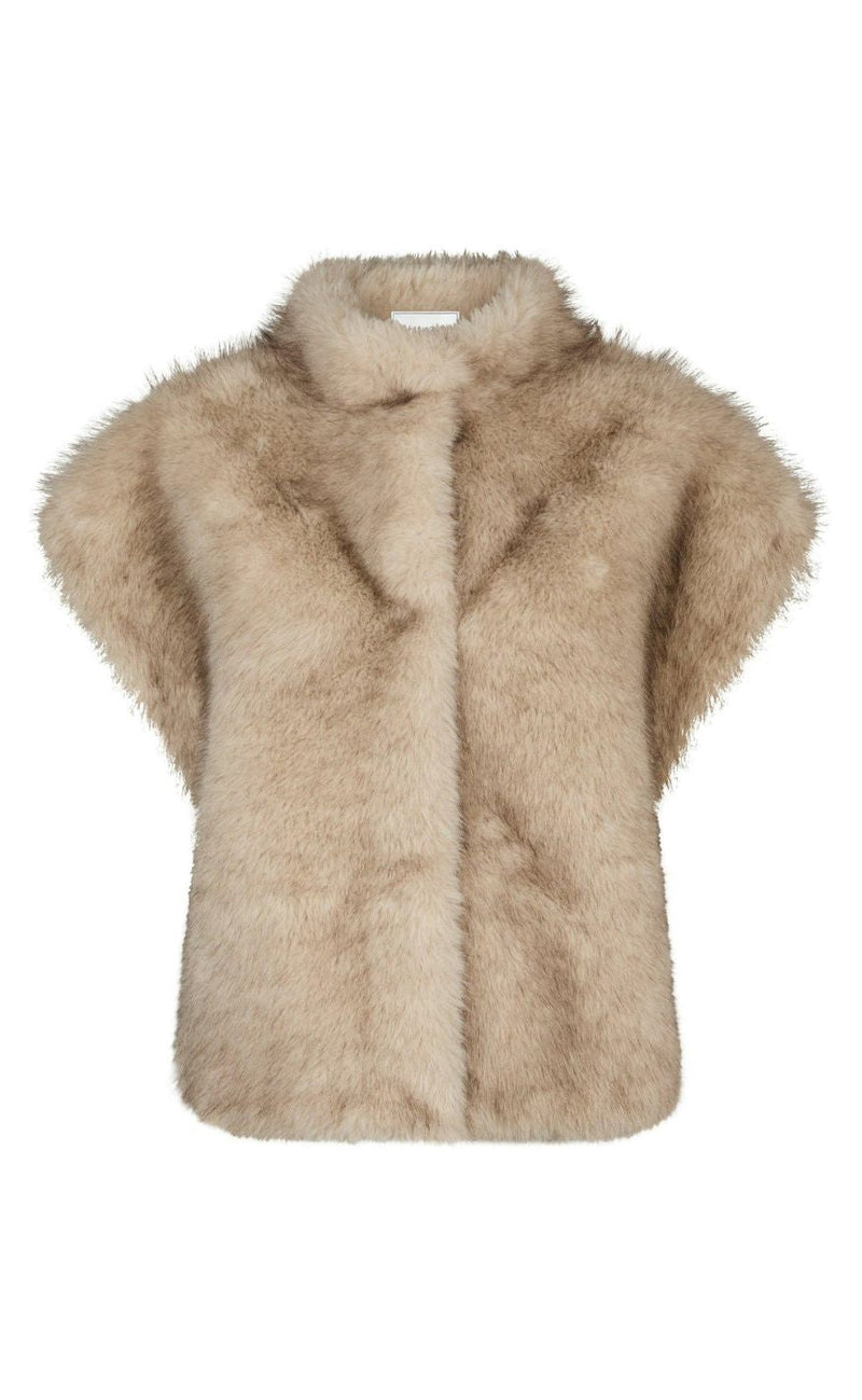 Neo Noir Vest - Kevini Faux Fur - Beige