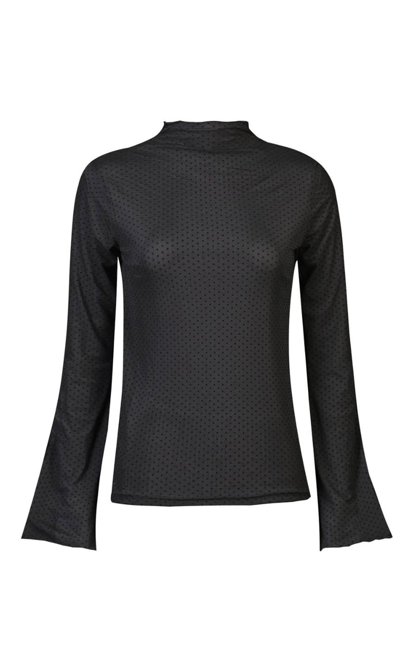 Liberte Bluse - Mesh Trompet - Black Small Dot