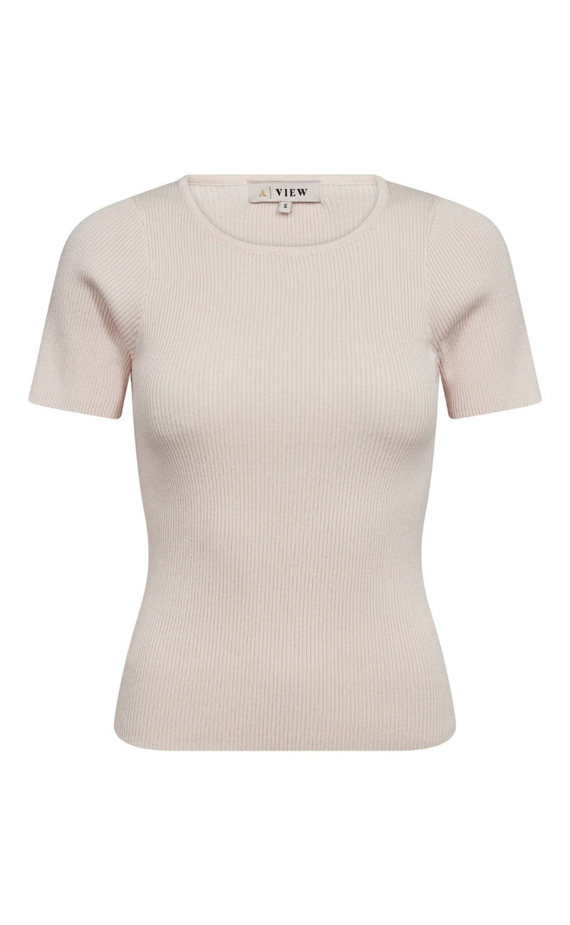 A-View Genser - Rib SS - Pale Rose