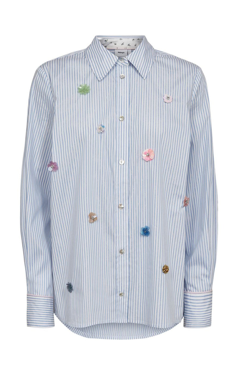 Nümph Skjorte - Lili Sequins - Floaty Blue