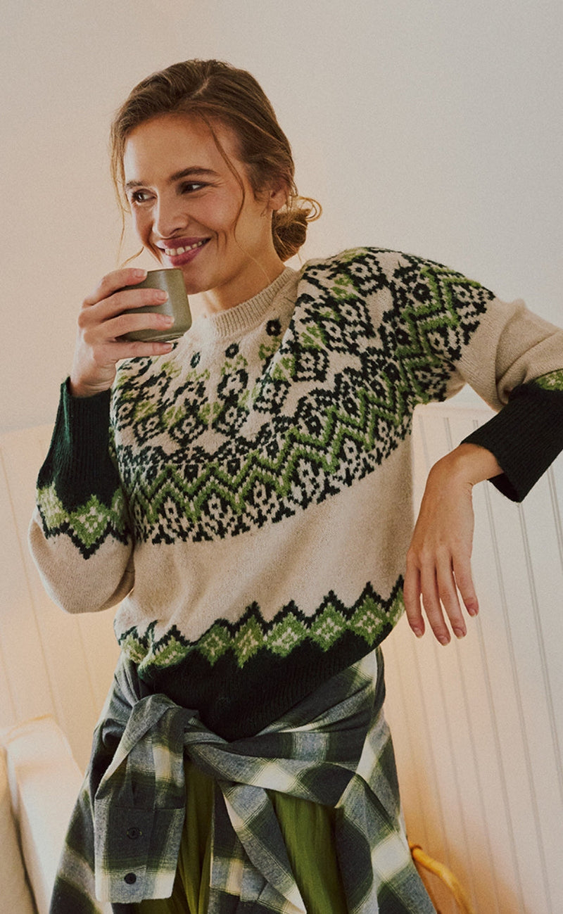 Freequent Pullover - Merla - Moonbeam w. Deep Forest