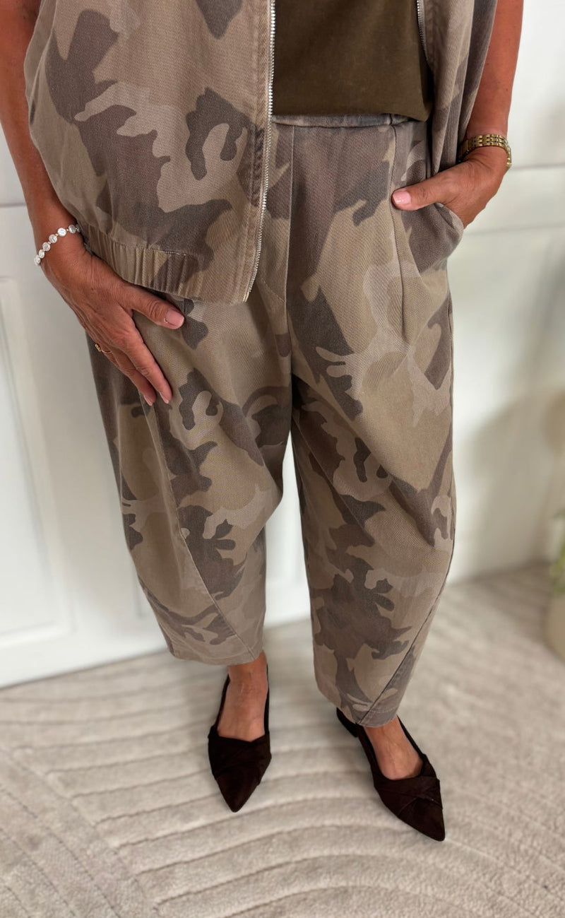 Marta Du Chateau Bukser - Beryl - Beige Camo