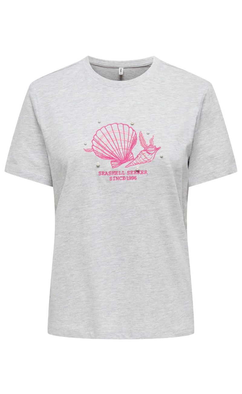 ONLY T-shirt - Kita Shell - Grey