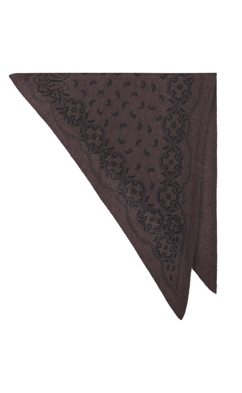 Neo Noir Skjerf - Lolana Paisley - Brown Melange