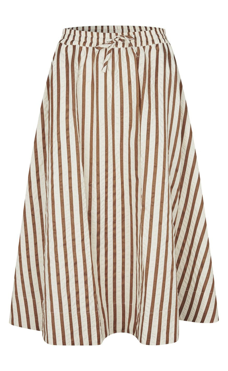 Lollys Laundry Skjørt - Bristol Midi - Dark Mokka