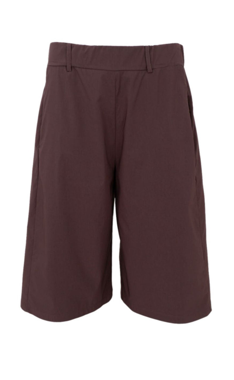Black Colour Shorts - Davina Panel - Coffee
