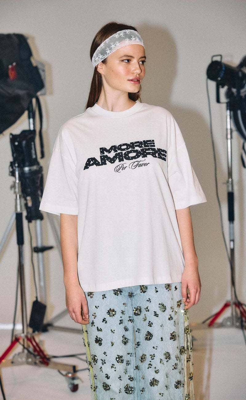 Noisy May T-shirt - Cali Print - Bright White/More Amore