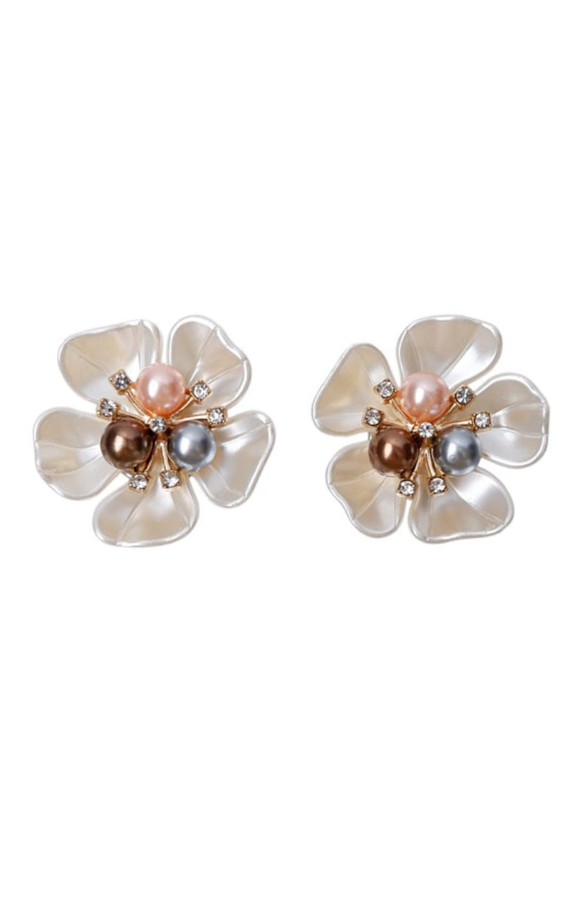 Black Colour Button Covers - Eileen 2 pcs. - Pearl Flower