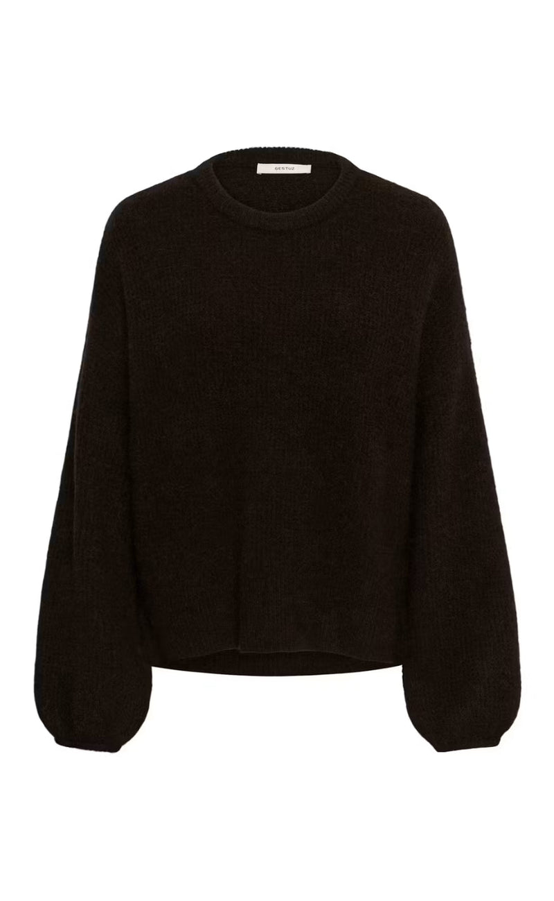 Gestuz Pullover - Alpha Slit - Ganache Melange