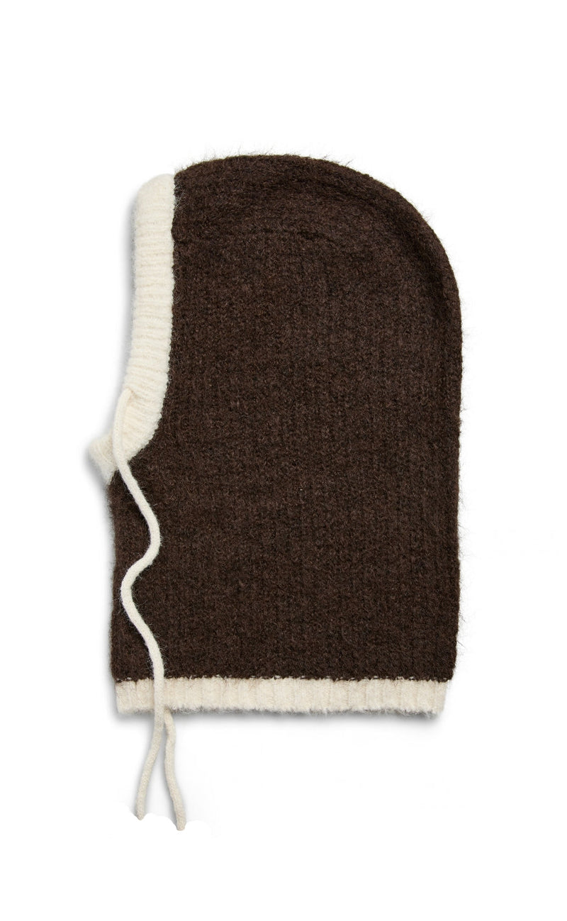 Pieces Balaclava - Nambi - Hot Fudge Whitecap Gray Contrast