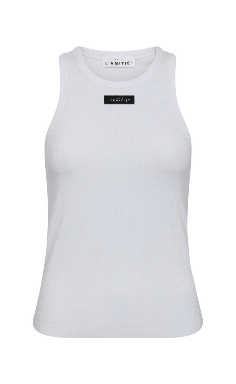 Haute L'Amitié TankTopp - Rib Badge - White