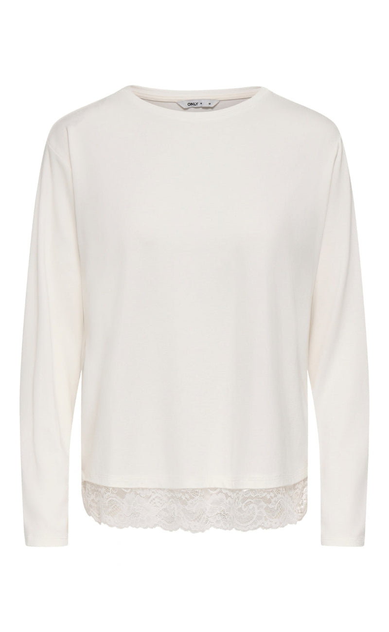 ONLY Bluse - Moster Lace - Cloud Dancer Tone