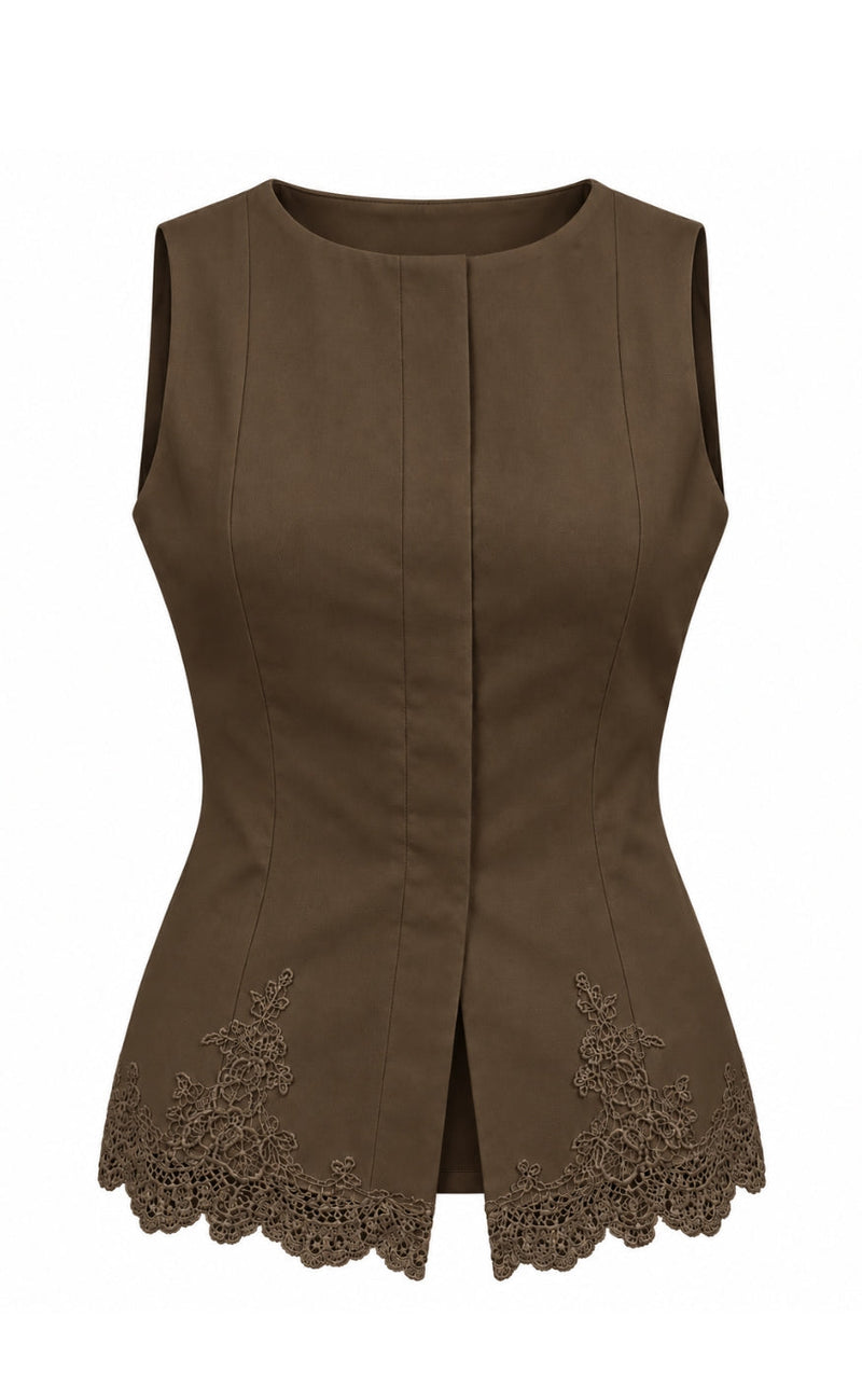 Say INA Copenhagen Vest - Liora - Dark Brown