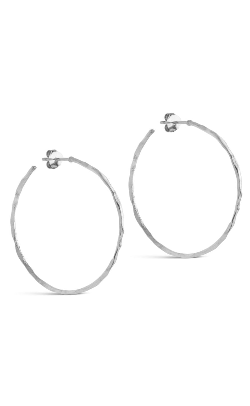 ENAMEL Copenhagen Øreringer - Organic Arena Large - Silver Colour