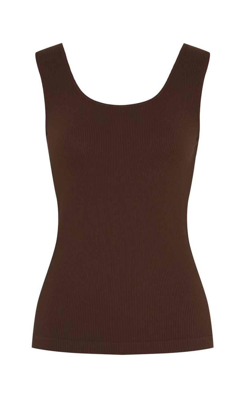Tim & Simonsen Topp - Tulle Rib - Cioccolato