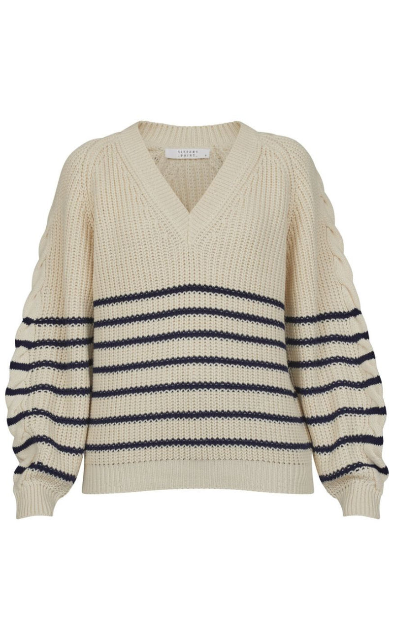 Sisters Point Genser - Miba-V.STRIP - Cream/Midnight