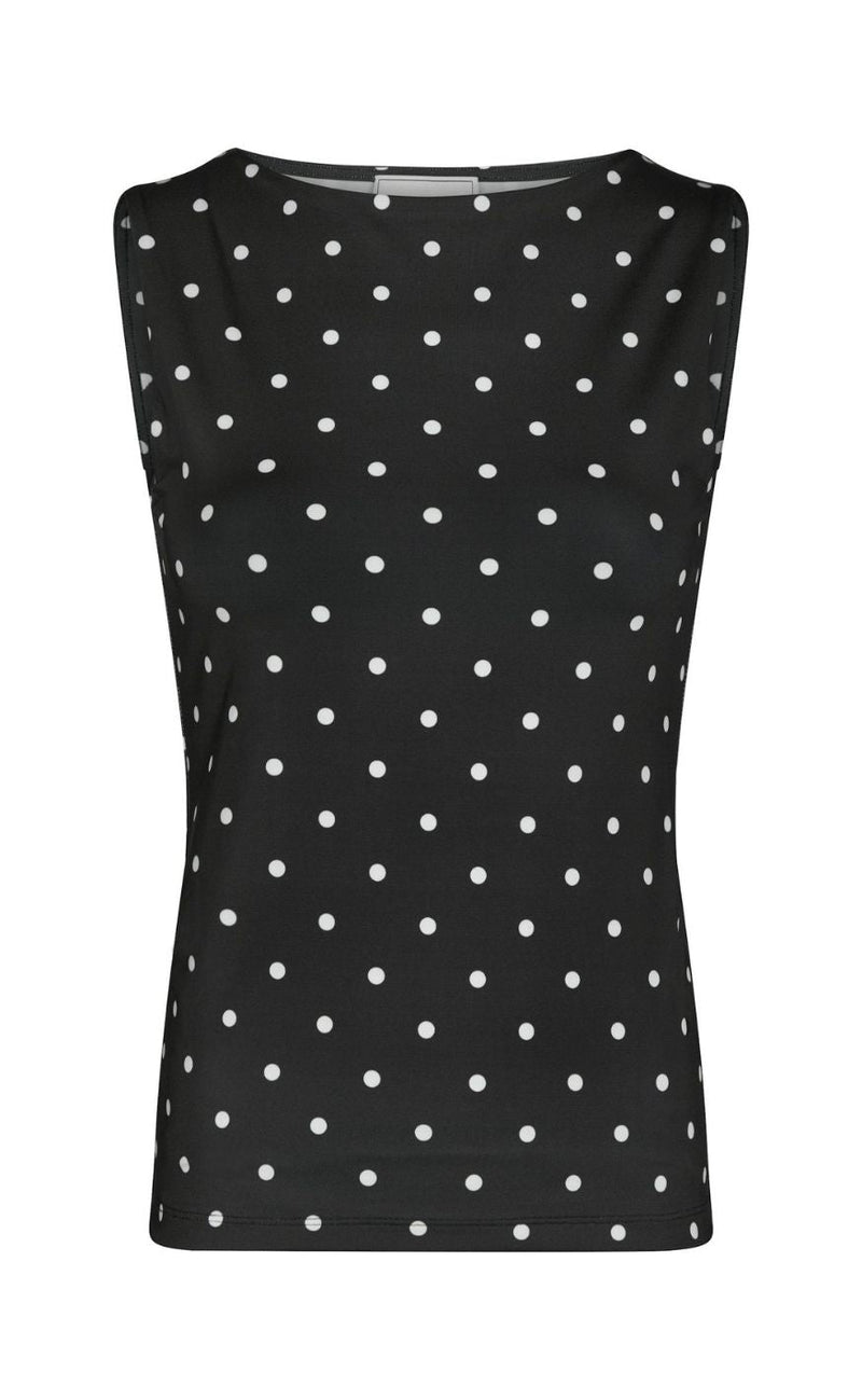 Neo Noir Topp - Ditty Jersey Dot - Black