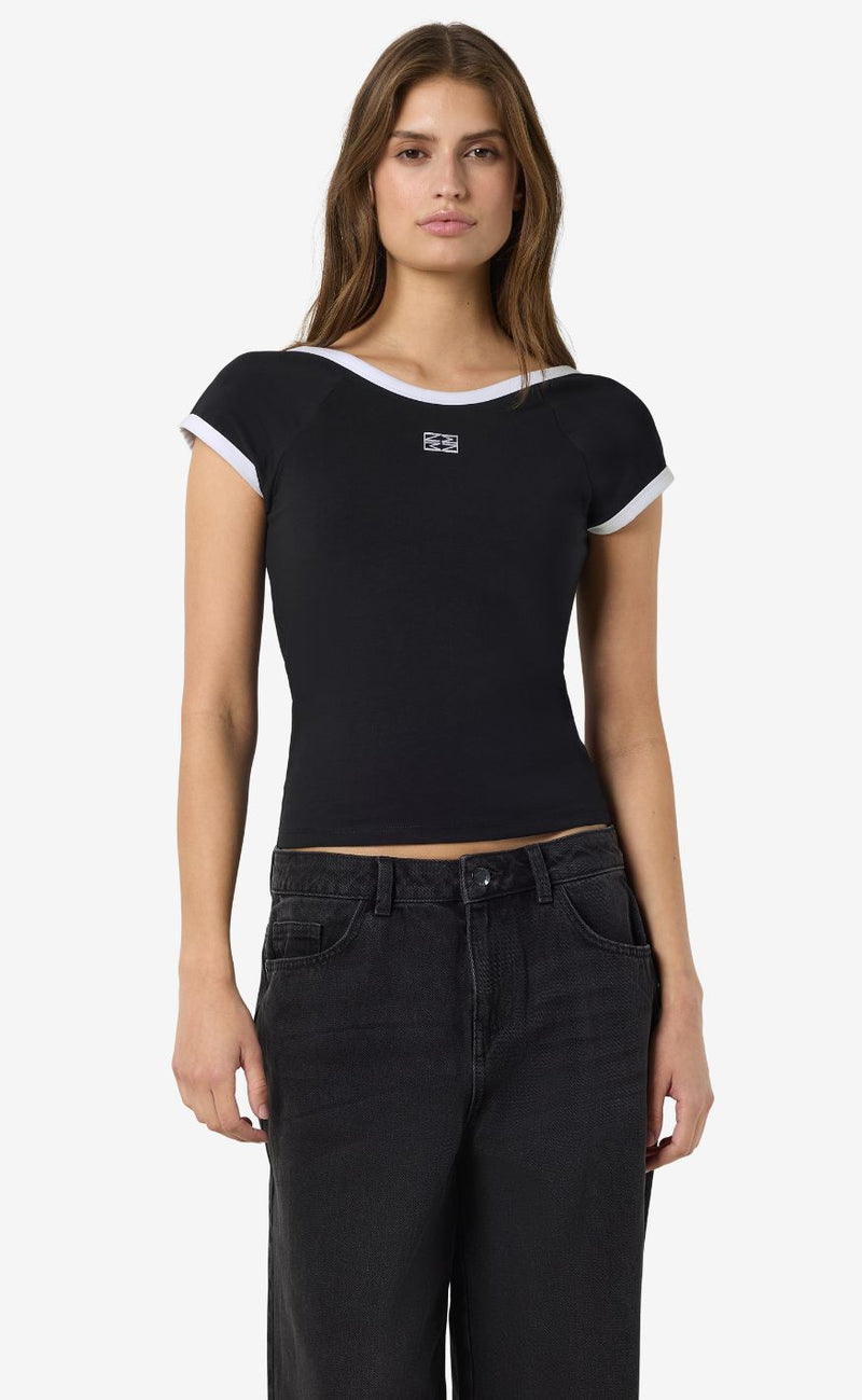 Noisy May T-shirt - Twin - Black/White Contrast