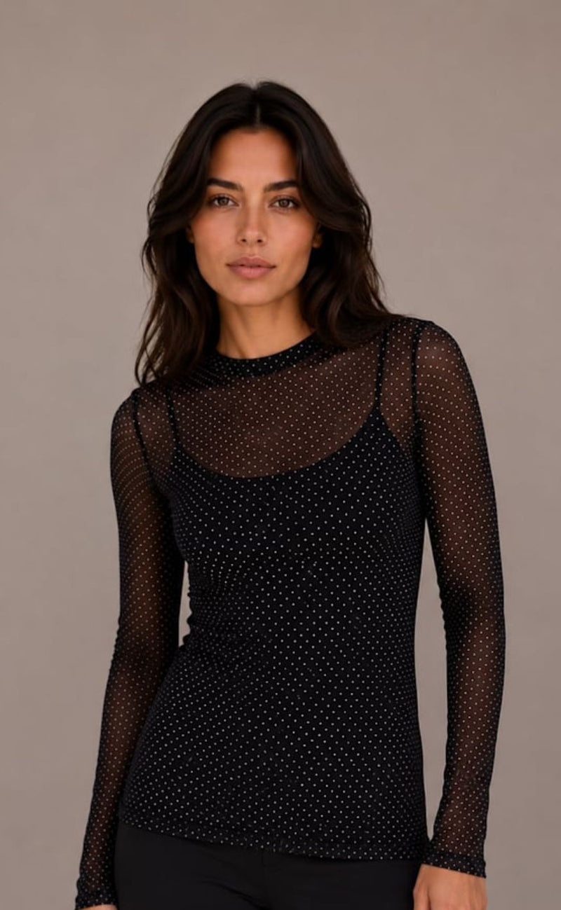 Black Colour Bluse - Jessie - Black