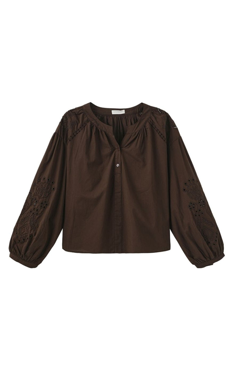 Luxzuz Bluse - Alis - Dark Brown
