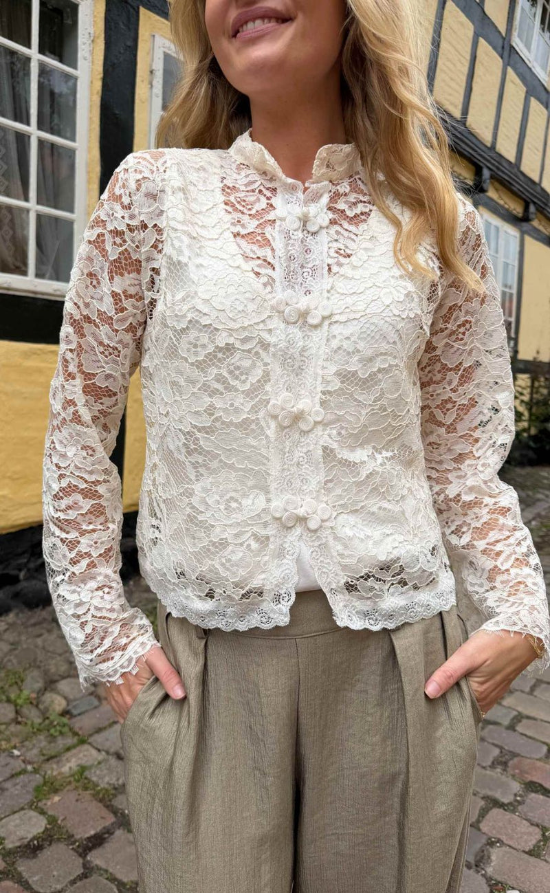 Black Colour Skjorte - Rosa Napoleon - Off White