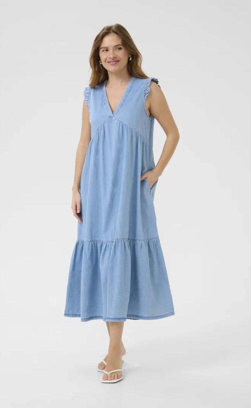 Culture Kjole - Berteline Arpa - Light Blue Wash