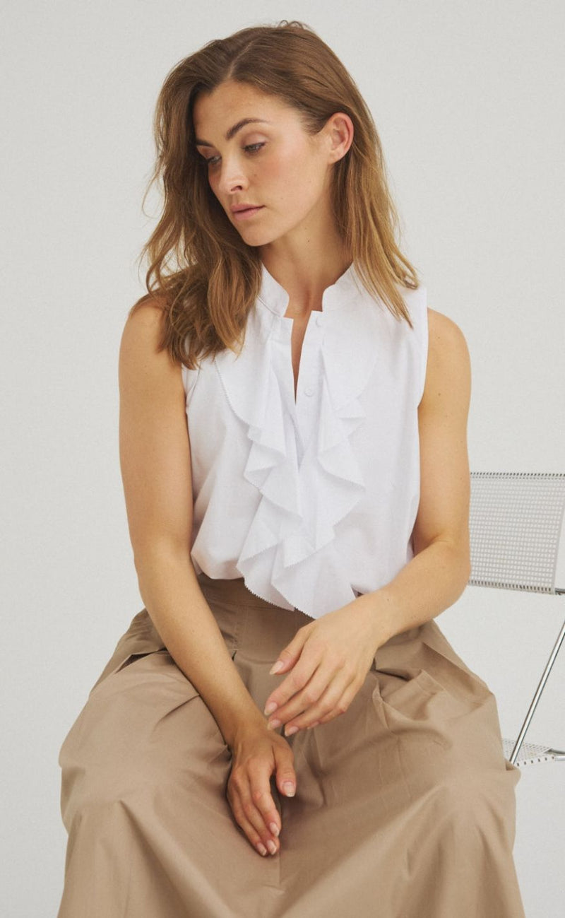 Luxzuz Topp - Vilhelma - White 9001