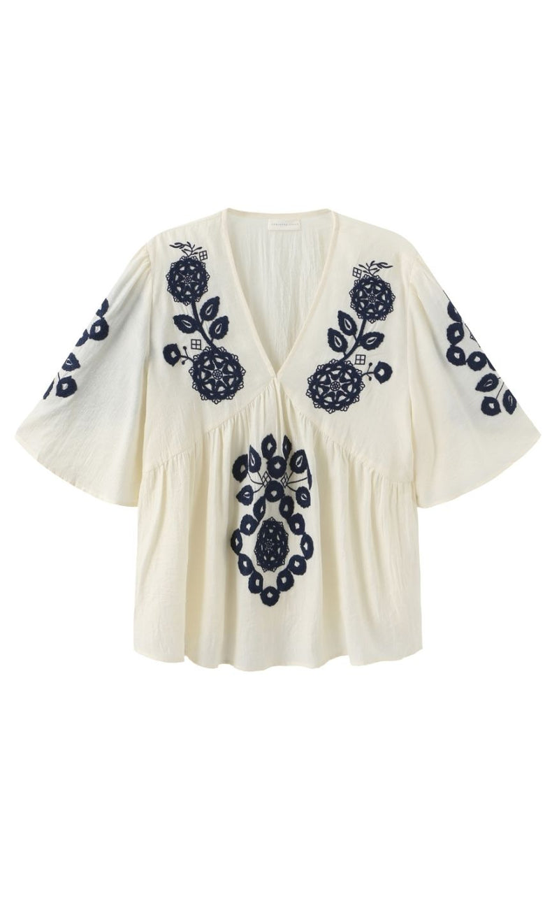 Luxzuz Bluse - Agnethe - Night Blue