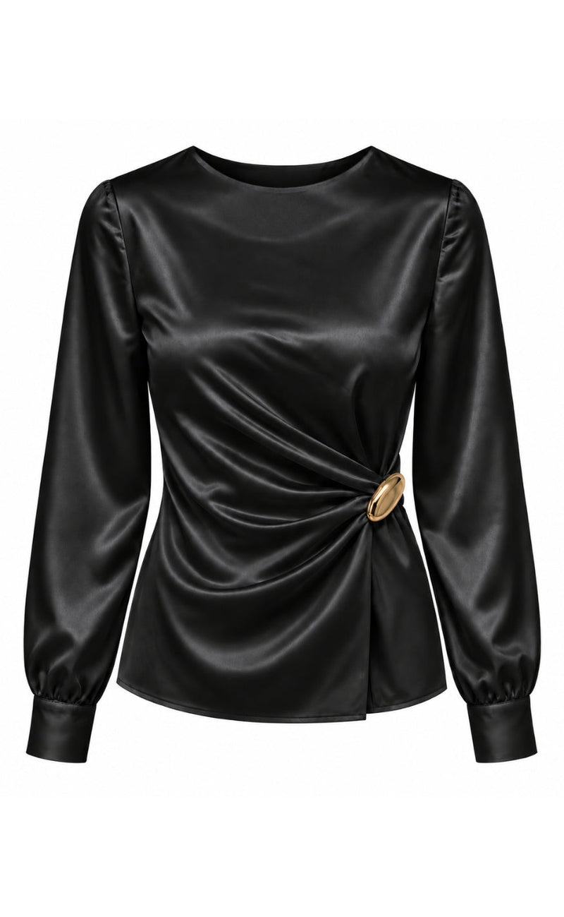Say INA Copenhagen Bluse - Safira Buckle - Black