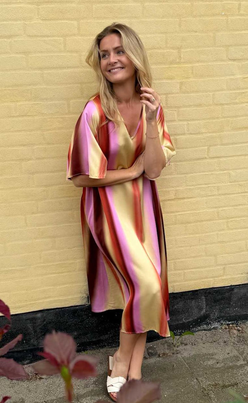 Black Colour Kjole - Lucia - Light Yellow