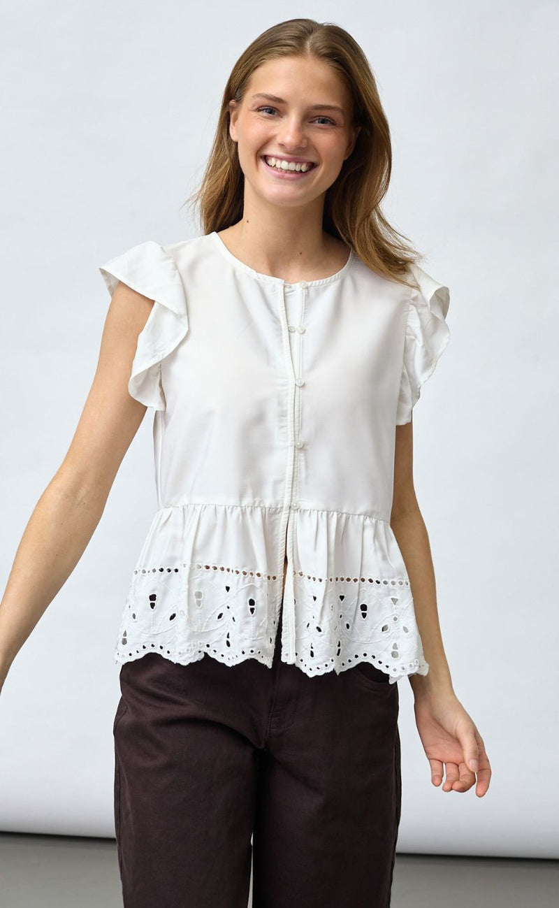 Sisters Point Topp - IBEN-SL - Cream
