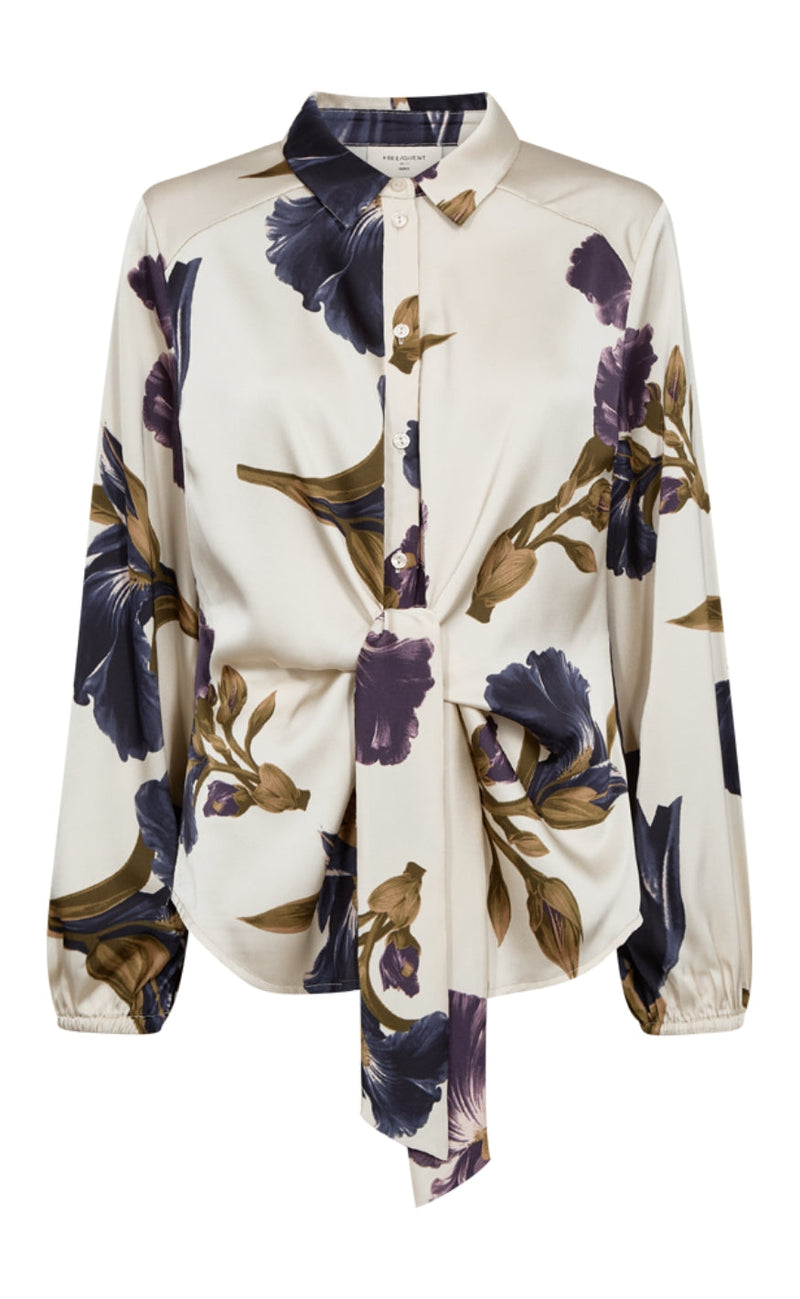 Freequent Bluse - Zila - Moonbeam w. Nightshade