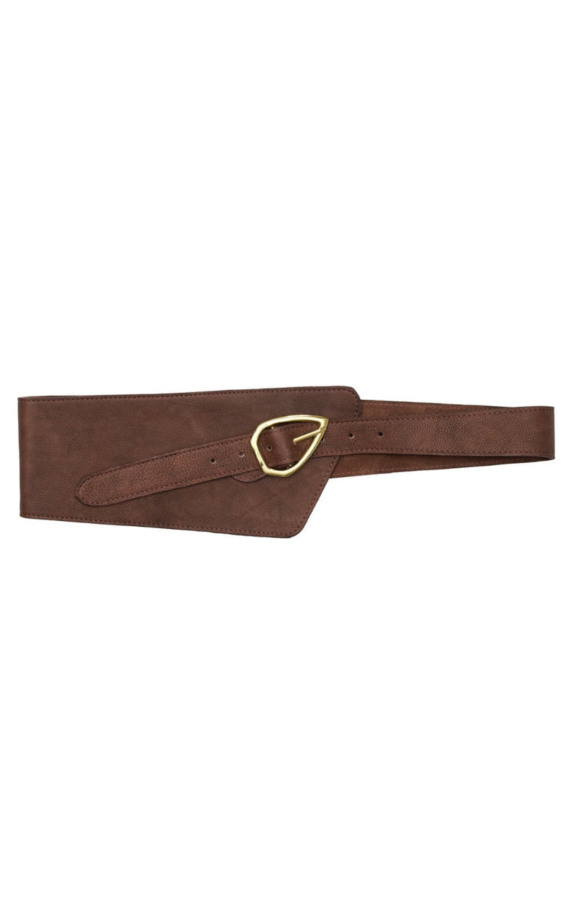 Tim & Simonsen Belte - Elle Wide - Chokolate 13/Gold
