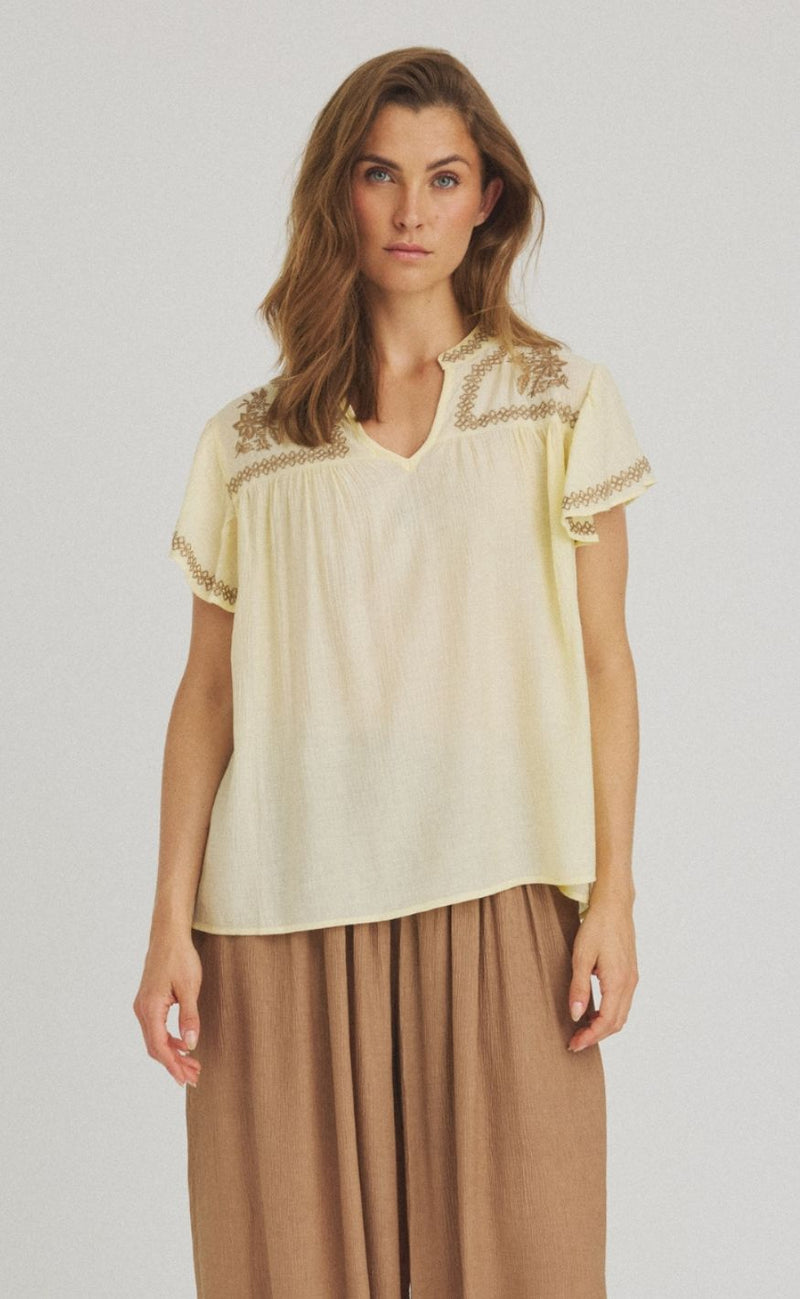 Luxzuz Bluse - Vika - Soft Yellow 1029