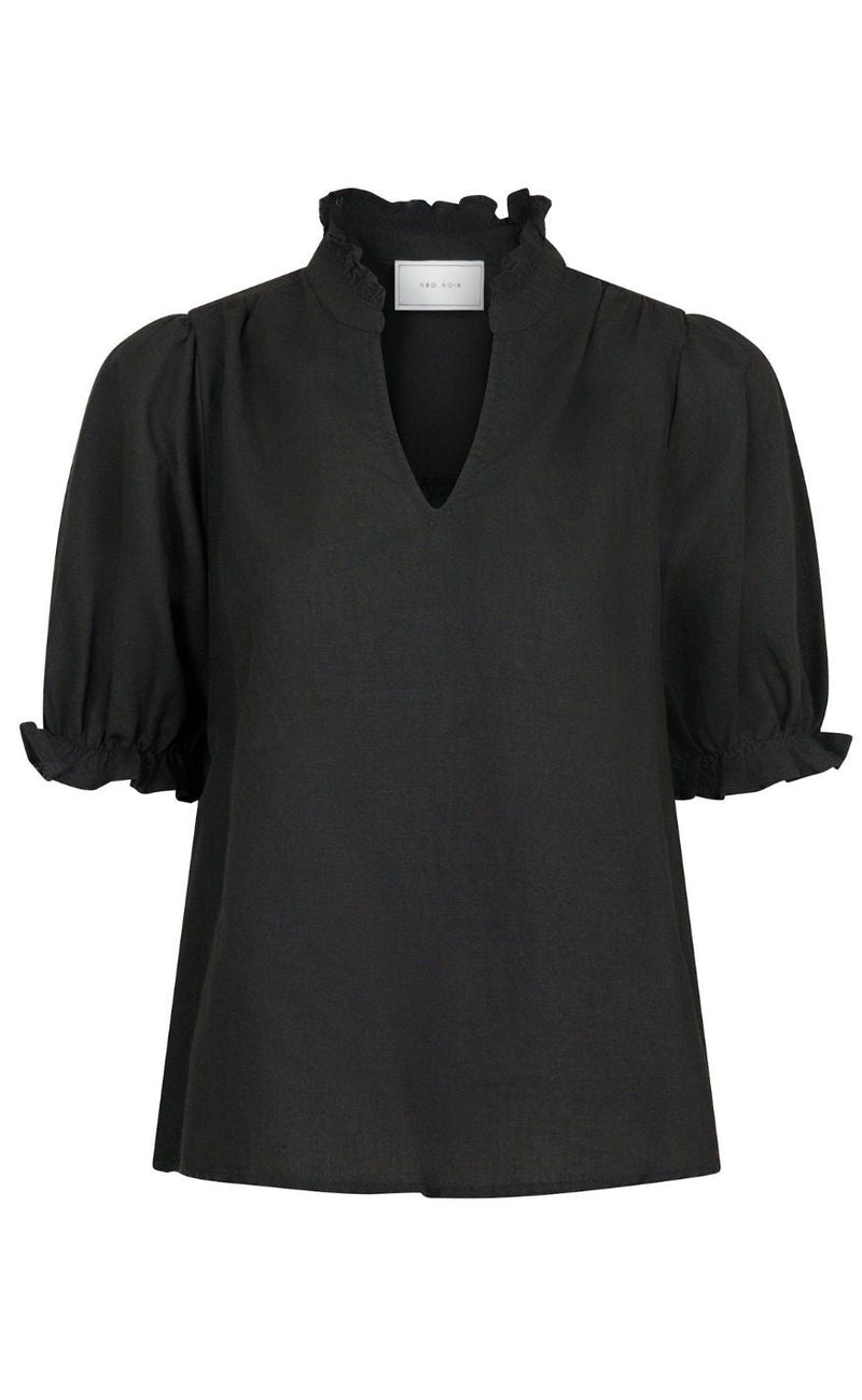 Neo Noir Bluse - Odesa Linen - Black