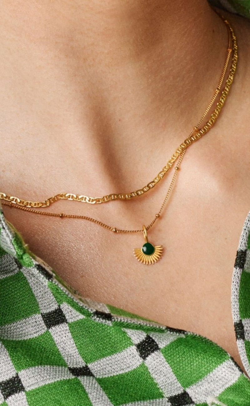 ENAMEL Copenhagen Halskjede - Soleil - Petrol Green