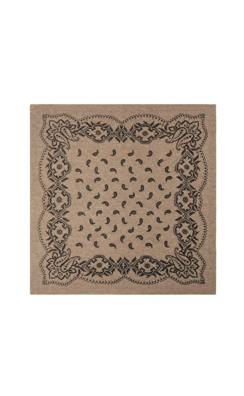 Neo Noir Skjerf - Adelina Paisley - Beige Melange