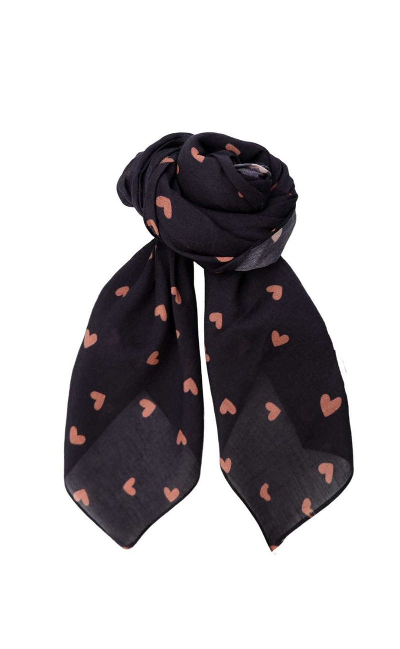 Black Colour Skjerf - Claudine - Black