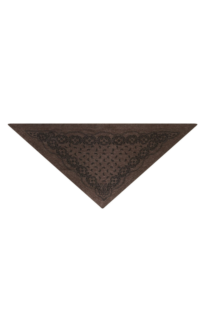 Neo Noir Skjerf - Ariya Paisley - Brown Melange