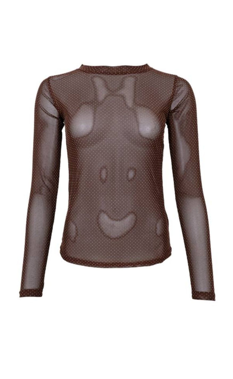 Black Colour Bluse - Jessie - Coffee