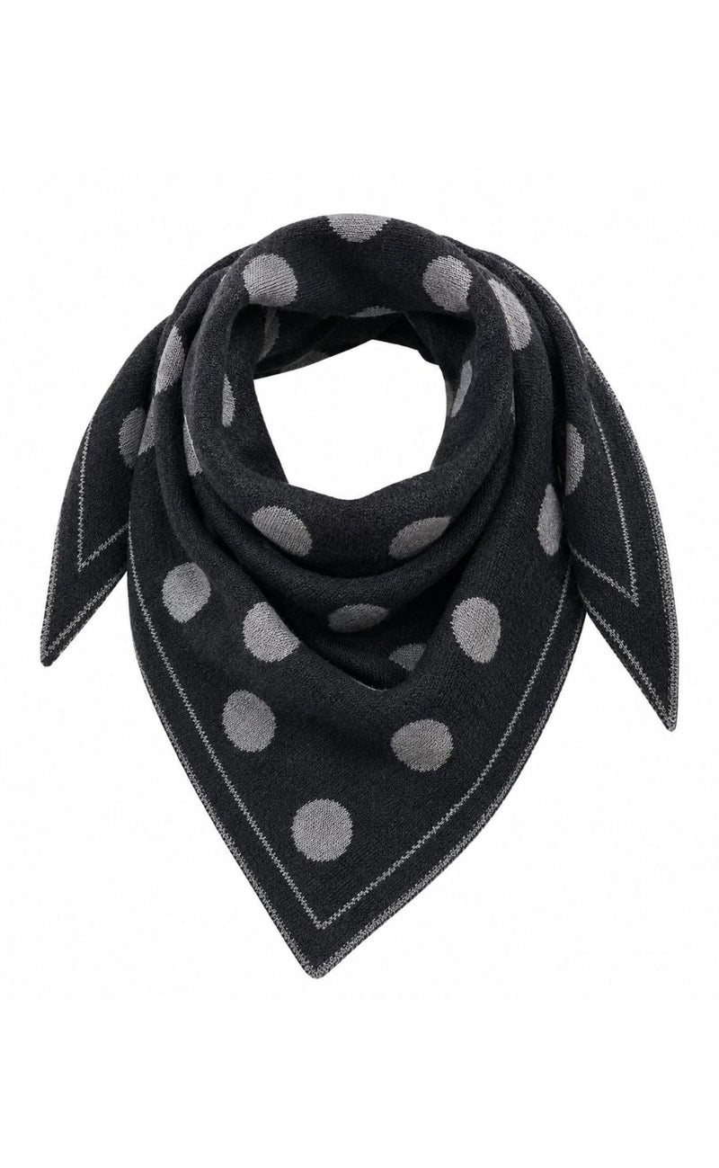 Say INA Copenhagen Skjerf - Sydney Dotted - Antracit W. Light Grey Dots